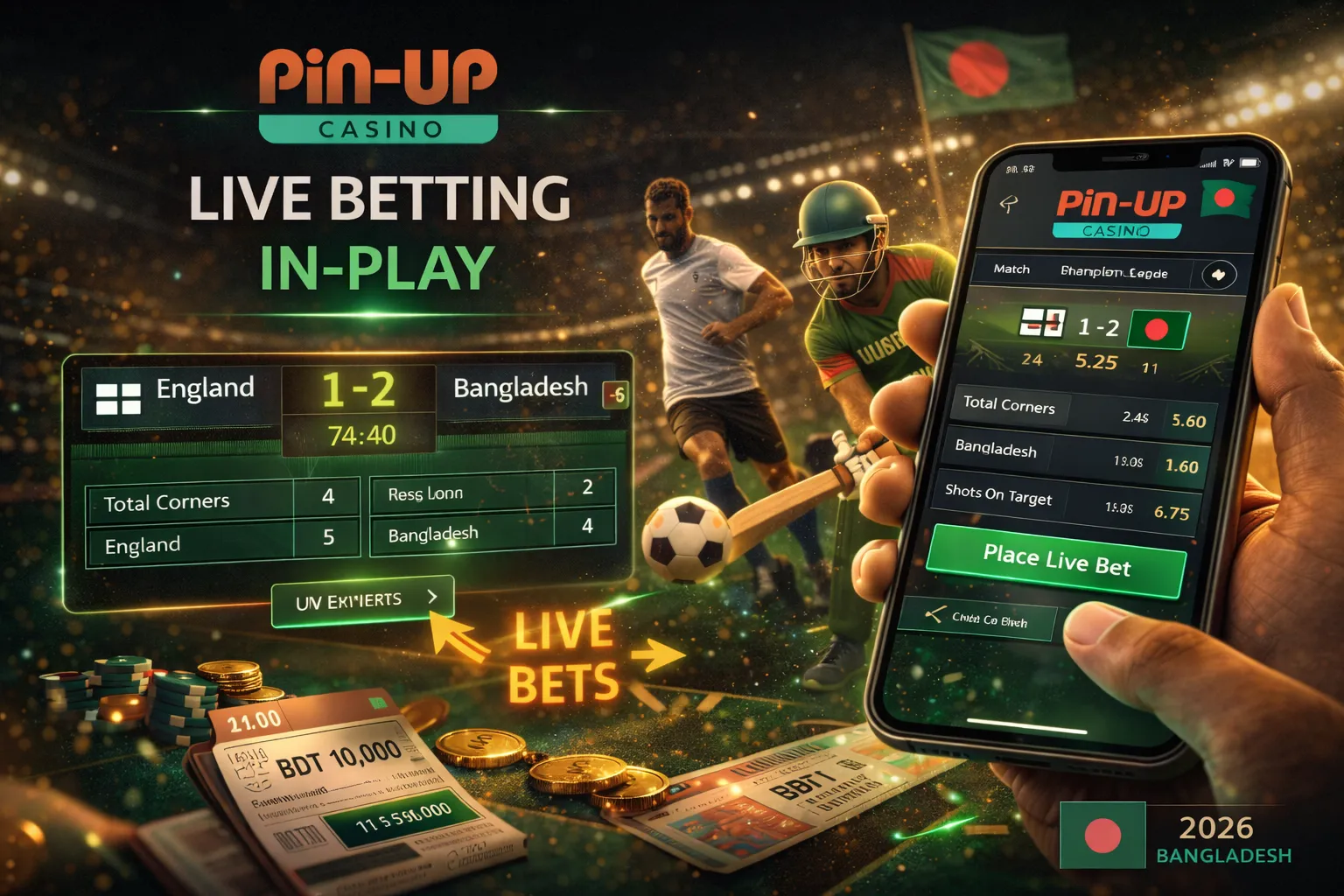 পিন আপ লাইভ বেটিং ইন-প্লে