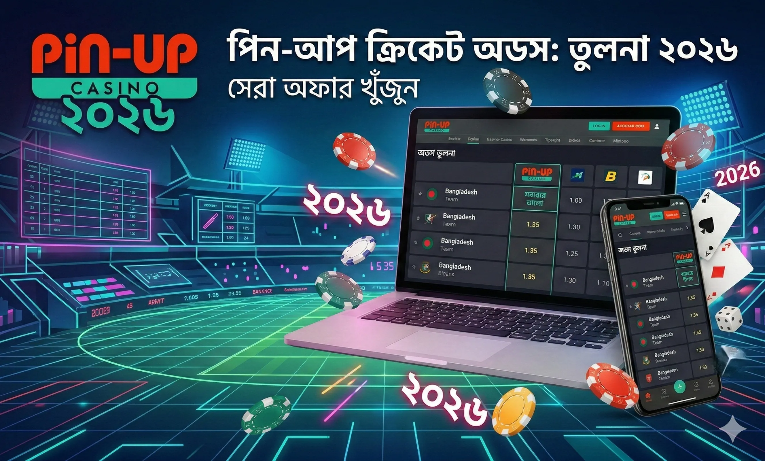 পিন আপ ক্রিকেট অডস তুলনা