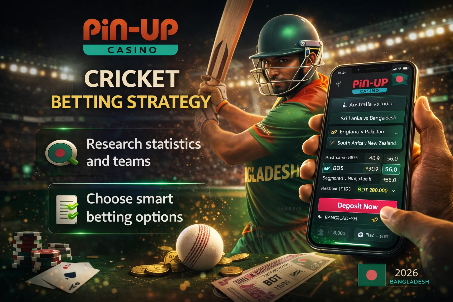 Pin Up cricket betting strategy Bangladesh
