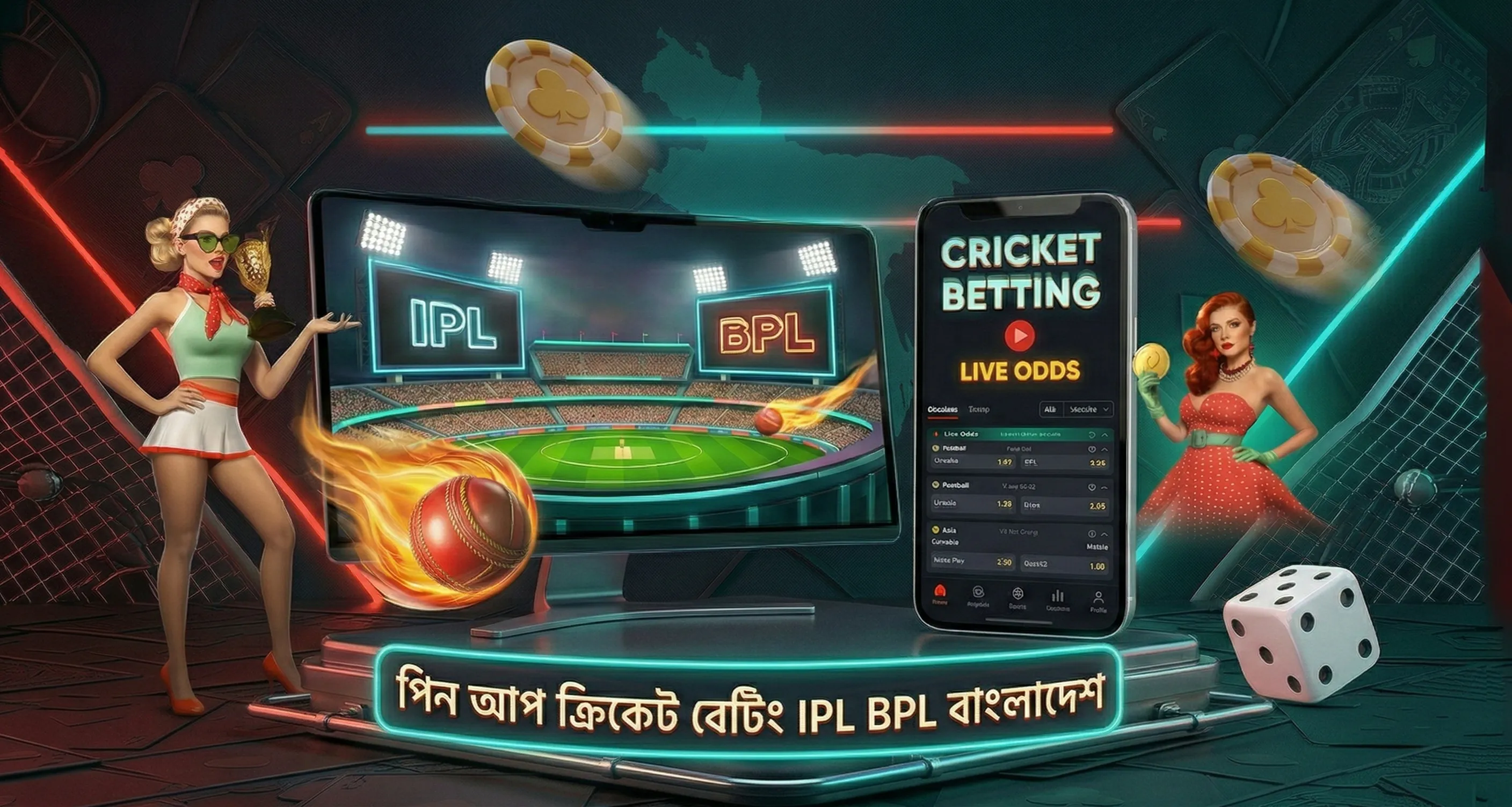 পিন আপ ক্রিকেট বেটিং IPL BPL বাংলাদেশ